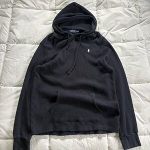 Navy Ralph Lauren Waffle Knit Hoodie